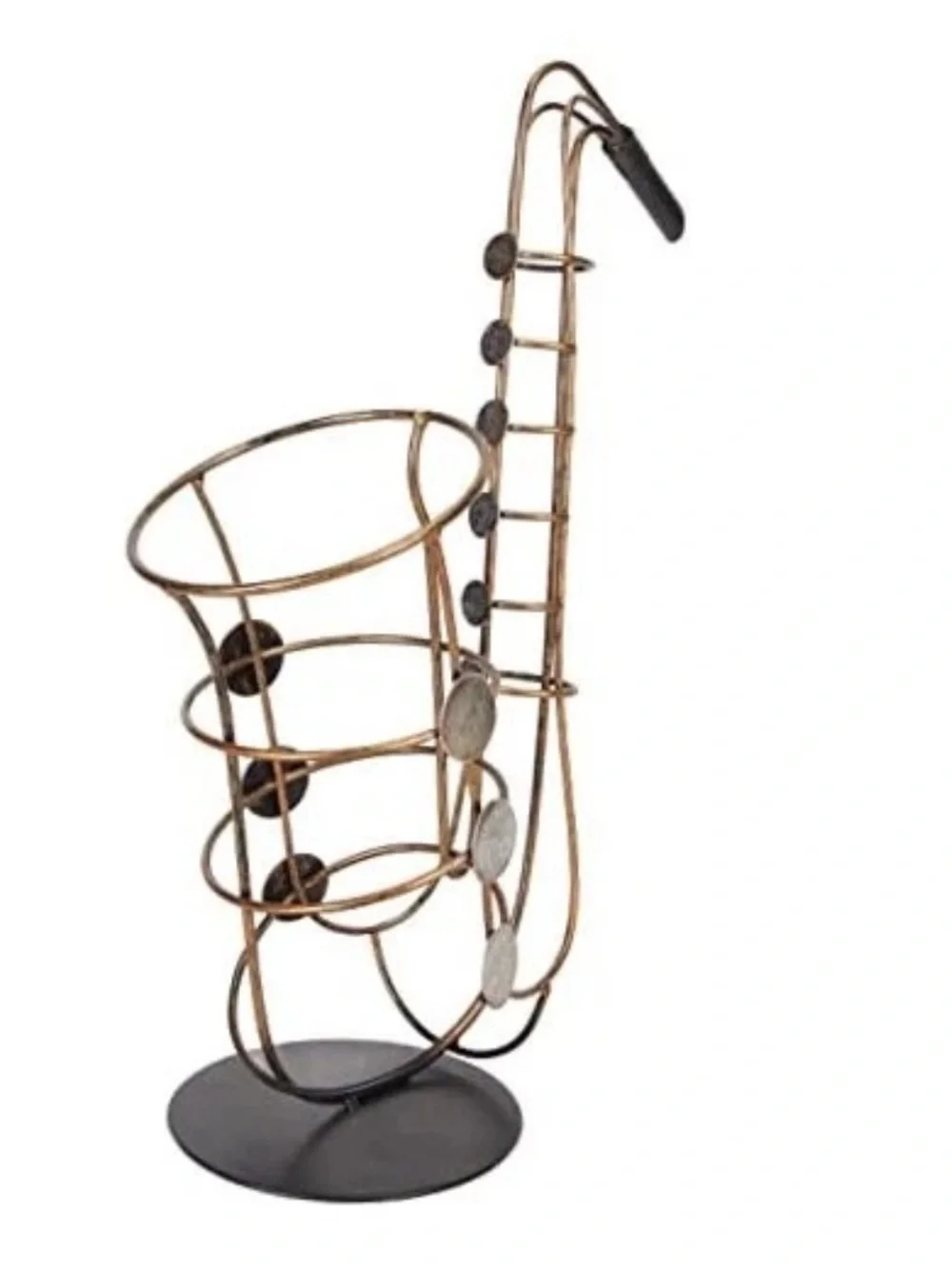 Saxophone Wine Bottle Holder, Metal Iron Wine Rack Stand, Home Bar Decor with